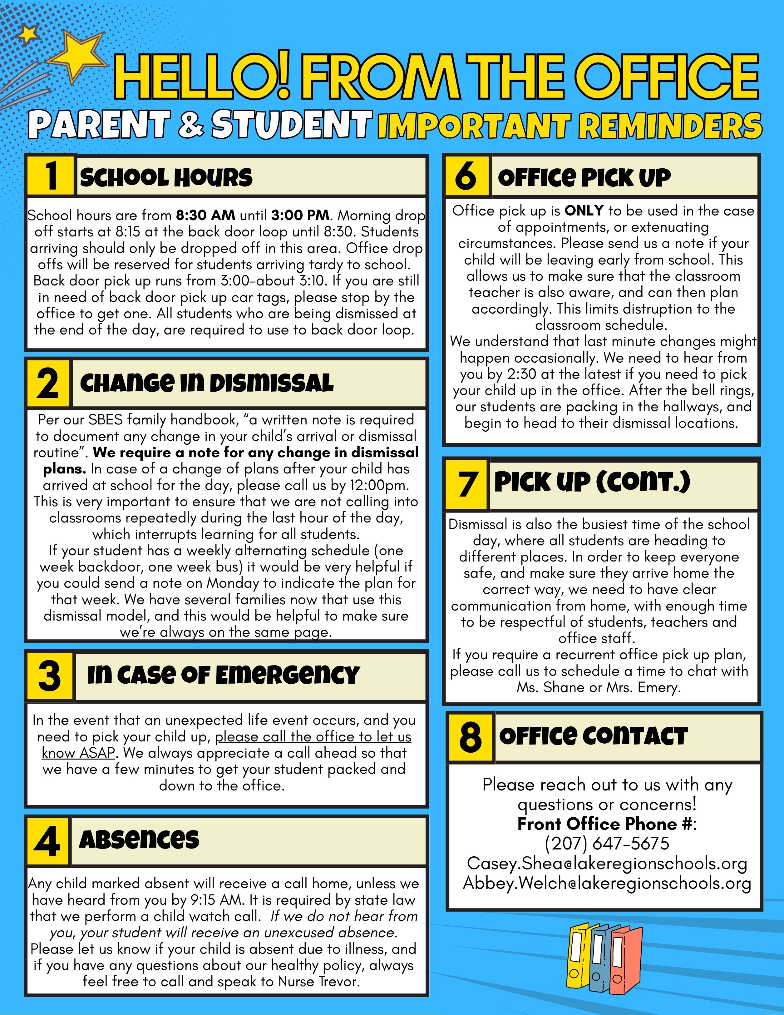 graphic of office info